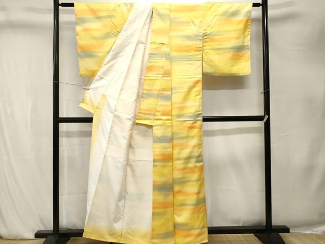平和屋着物■小紋　霞文　暈し染め　洗える着物　CABK4249ev