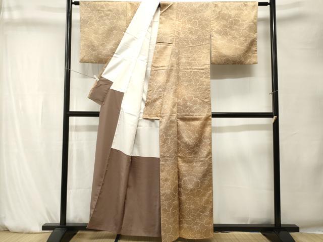 平和屋着物■小紋　椿文　暈し染め　洗える着物　CABK4251ev
