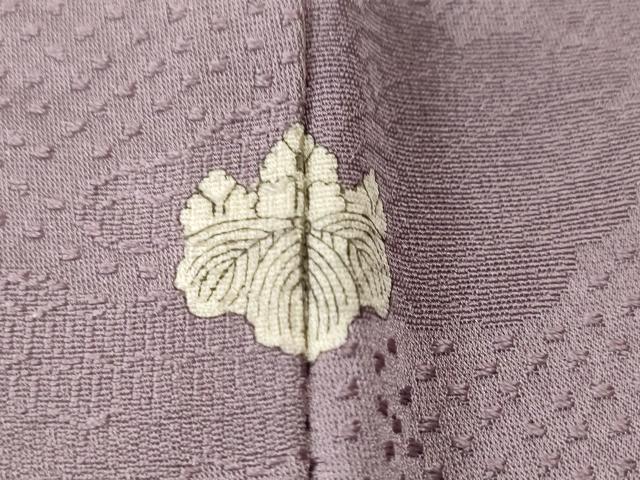 平和屋着物■上質な色無地　雲取り吉祥地紋　藤色　正絹　逸品　CABK4260ev