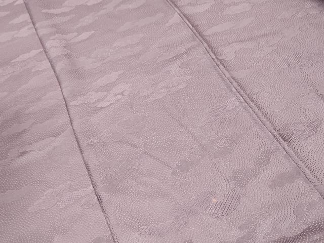 平和屋着物■上質な色無地　雲取り吉祥地紋　藤色　正絹　逸品　CABK4260ev