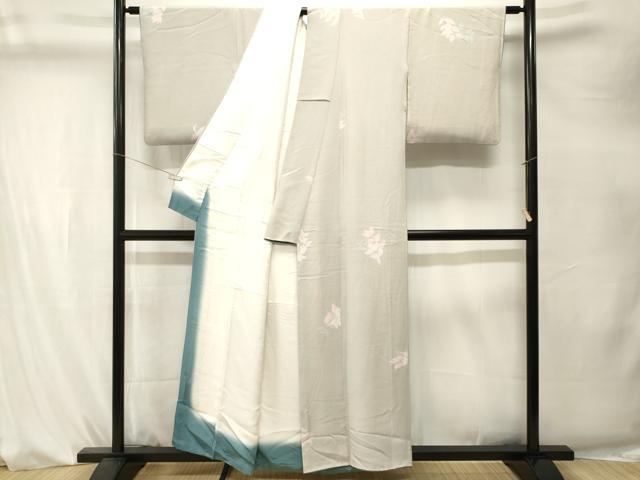 平和屋着物■上質な小紋　枝葉文　正絹　逸品　CABK4270ev