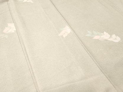 平和屋着物■上質な小紋　枝葉文　正絹　逸品　CABK4270ev