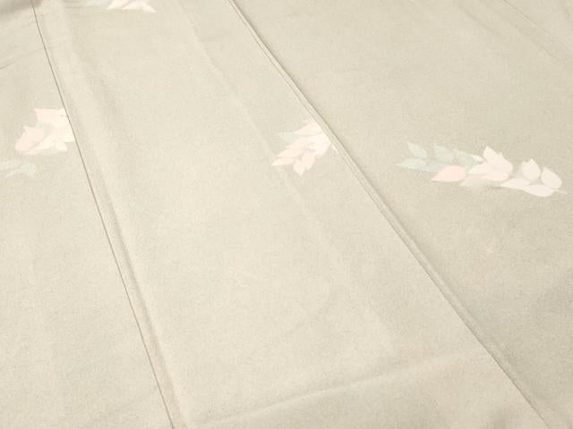 平和屋着物■上質な小紋　枝葉文　正絹　逸品　CABK4270ev