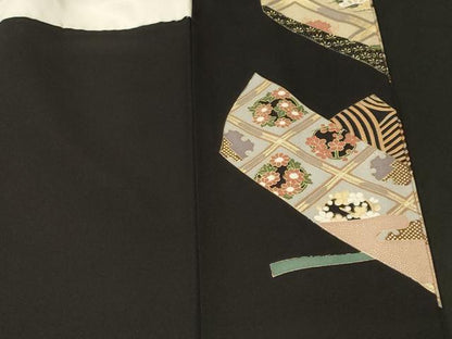 平和屋着物■豪華黒留袖　駒刺繍　萬寿染　鏡裏鳳凰吉祥花文　金彩　正絹　逸品　CABK4271ev