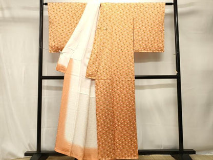 平和屋着物■大変加工の良い総絞り小紋　正絹　逸品　CABK4276ev