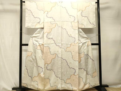 平和屋着物■上質な小紋　舞花文　金彩　正絹　逸品　CABK4282ev