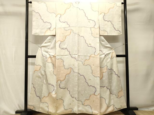 平和屋着物■上質な小紋　舞花文　金彩　正絹　逸品　CABK4282ev