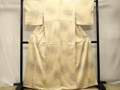 平和屋着物■上質な小紋　霞舞花文　暈し染め　金彩　正絹　逸品　CABK4283ev