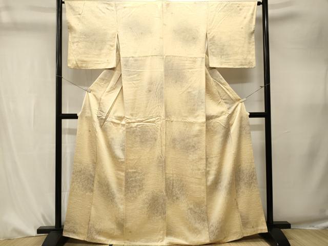 平和屋着物■上質な小紋　霞舞花文　暈し染め　金彩　正絹　逸品　CABK4283ev