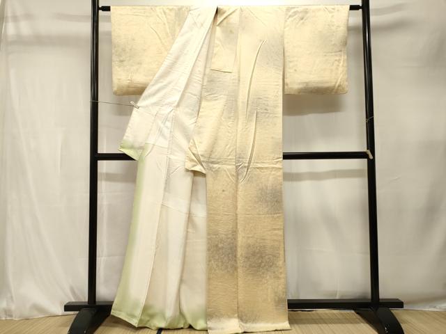 平和屋着物■上質な小紋　霞舞花文　暈し染め　金彩　正絹　逸品　CABK4283ev