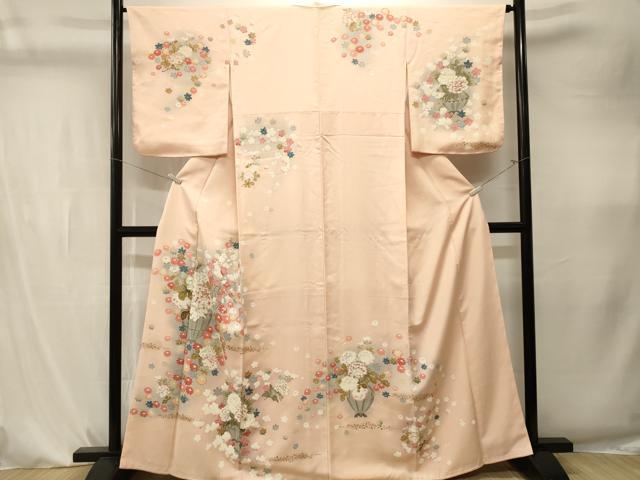 平和屋着物■訪問着　花篭文　暈し染め　金彩　正絹　逸品　CABK4285ev