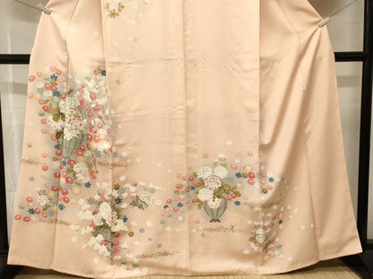 平和屋着物■訪問着　花篭文　暈し染め　金彩　正絹　逸品　CABK4285ev