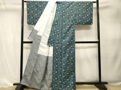 平和屋着物■上質な紬　琉球絣間道　正絹　逸品　CABK4292ev