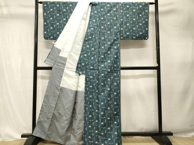 平和屋着物■上質な紬　琉球絣間道　正絹　逸品　CABK4292ev