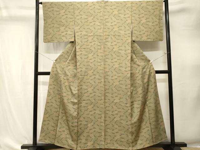 平和屋着物■上質な小紋　地紙吉祥文　伊勢丹扱い　正絹　逸品　CABK4296ev