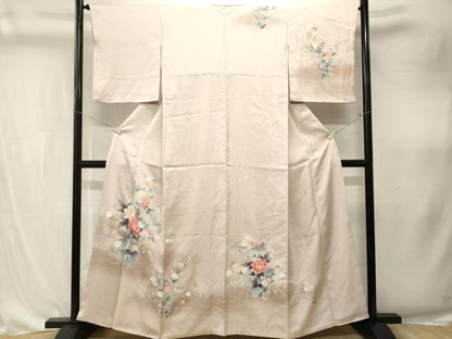 平和屋着物■訪問着　芝草枝花文　暈し染め　正絹　逸品　CABK4300ev