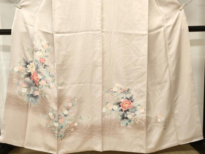 平和屋着物■訪問着　芝草枝花文　暈し染め　正絹　逸品　CABK4300ev