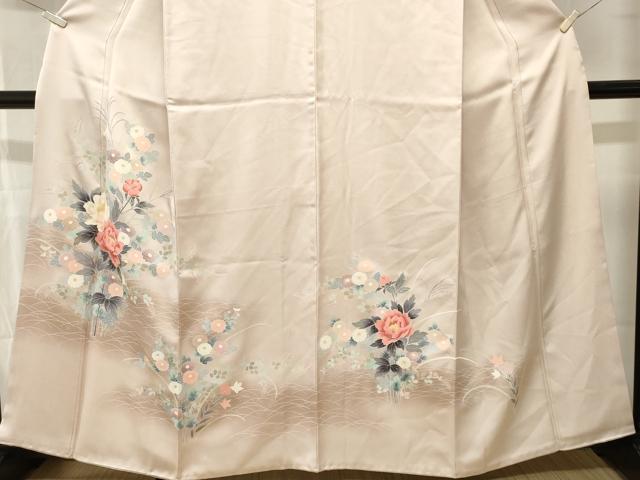 平和屋着物■訪問着　芝草枝花文　暈し染め　正絹　逸品　CABK4300ev