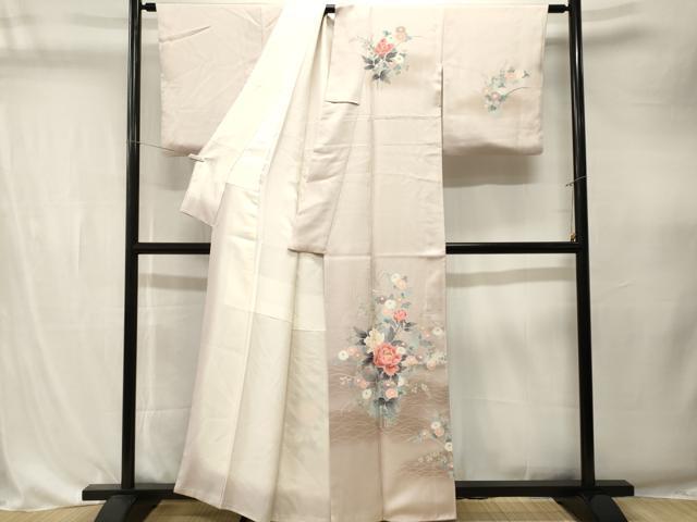 平和屋着物■訪問着　芝草枝花文　暈し染め　正絹　逸品　CABK4300ev