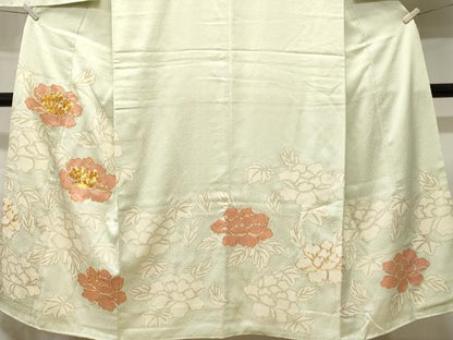平和屋着物■訪問着　駒刺繍　枝花文　正絹　逸品　CABK4308ev