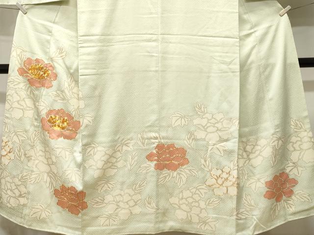 平和屋着物■訪問着　駒刺繍　枝花文　正絹　逸品　CABK4308ev