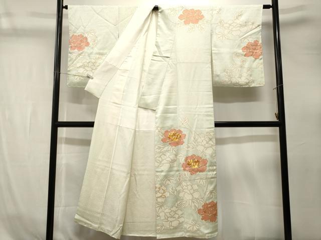 平和屋着物■訪問着　駒刺繍　枝花文　正絹　逸品　CABK4308ev