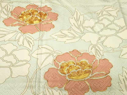 平和屋着物■訪問着　駒刺繍　枝花文　正絹　逸品　CABK4308ev