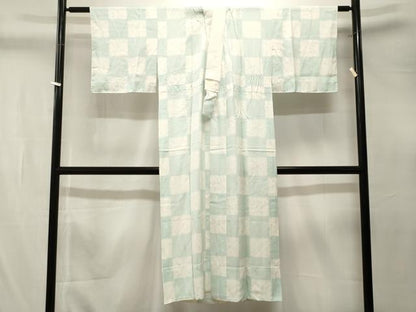 平和屋着物■長襦袢　無双仕立て　市松文　正絹　逸品　CABK4315ev
