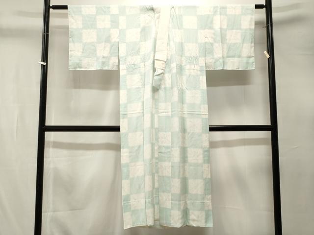 平和屋着物■長襦袢　無双仕立て　市松文　正絹　逸品　CABK4315ev