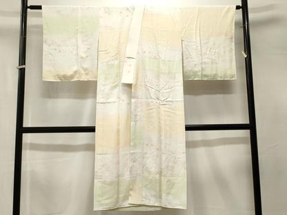 平和屋着物■長襦袢　無双仕立て　舞花文　暈し染め　正絹　逸品　CABK4320ev