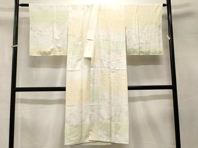 平和屋着物■長襦袢　無双仕立て　舞花文　暈し染め　正絹　逸品　CABK4320ev