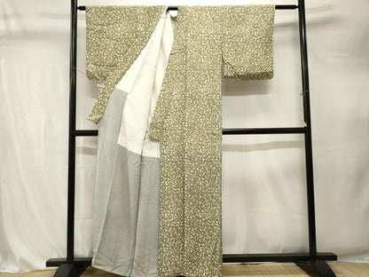 平和屋着物■上質な小紋　抽象文様　正絹　逸品　CABK4321ev