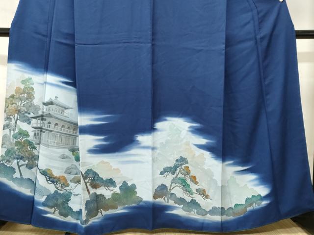 平和屋着物■訪問着　風景樹林文　暈し染め　正絹　逸品　CABK4331ev