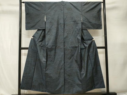 平和屋着物■本場大島紬　扇面花文　正絹　逸品　CABK4335ev