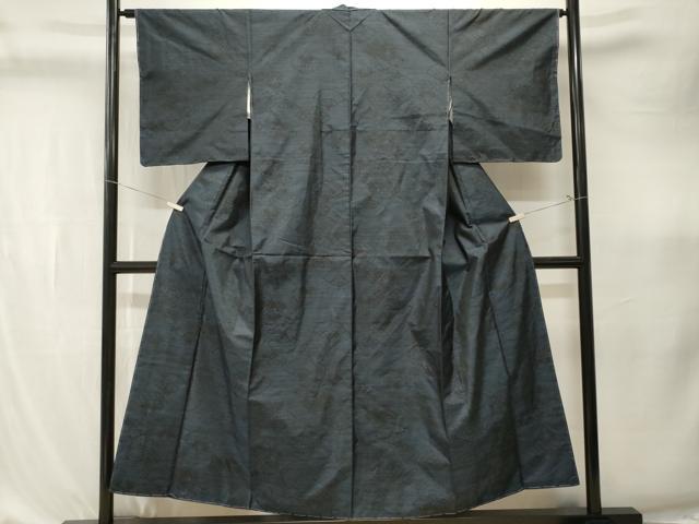 平和屋着物■本場大島紬　扇面花文　正絹　逸品　CABK4335ev