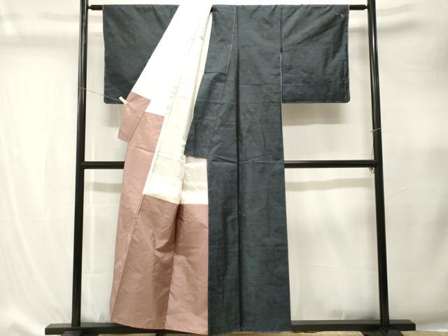平和屋着物■本場大島紬　扇面花文　正絹　逸品　CABK4335ev