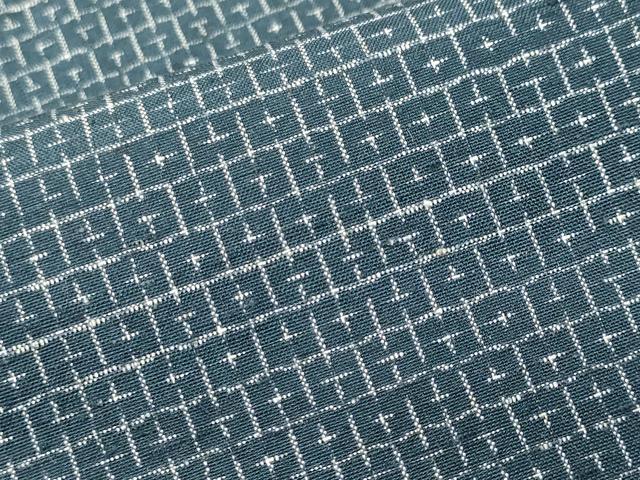 平和屋着物■上質な紬　亀甲柄　正絹　逸品　CABK4344ev