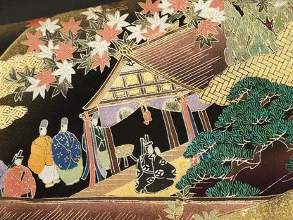 平和屋着物■豪華黒留袖　作家物　石清水祭　暈し染め　金彩　正絹　逸品　CABK4347ev