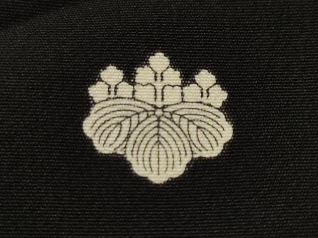 平和屋着物■豪華黒留袖　駒刺繍　人物扇花車文　藤花房　金彩　正絹　逸品　CABK4349ev