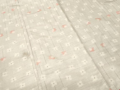 平和屋着物■上質な紬　花繋ぎ文　正絹　逸品　CABK4356ev