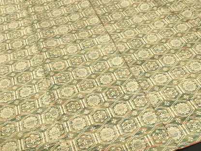 平和屋着物■本場染大島紬　亀甲花文　正絹　逸品　CABK4368ev