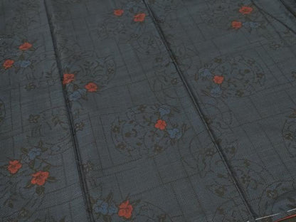 平和屋着物■本場大島紬　7マルキ　絵皿花文　正絹　逸品　未使用　CABK4370ev