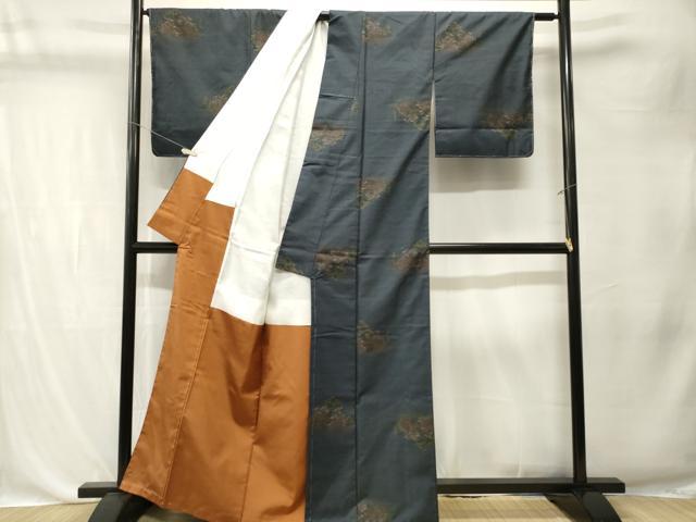平和屋着物■本場大島紬　9マルキ　樹林花文　正絹　逸品　CABK4372ev