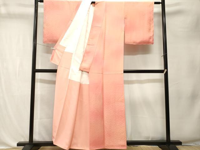 平和屋着物■上質な小紋　青海波花文　暈し染め　正絹　逸品　CABK4374ev