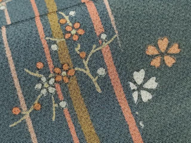 平和屋着物■訪問着　千鳥枝花文　鬼しぼ縮緬　正絹　逸品　CABK4377ev