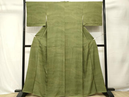 平和屋着物■上質な小紋　よろけ縞　正絹　逸品　CABK4380ev