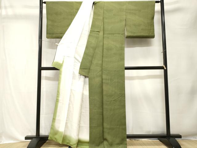 平和屋着物■上質な小紋　よろけ縞　正絹　逸品　CABK4380ev