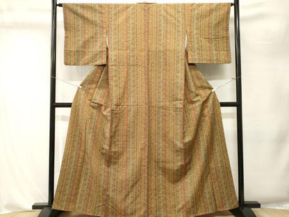 平和屋着物■上質な紬　枝花間道　正絹　逸品　CABK4397ev