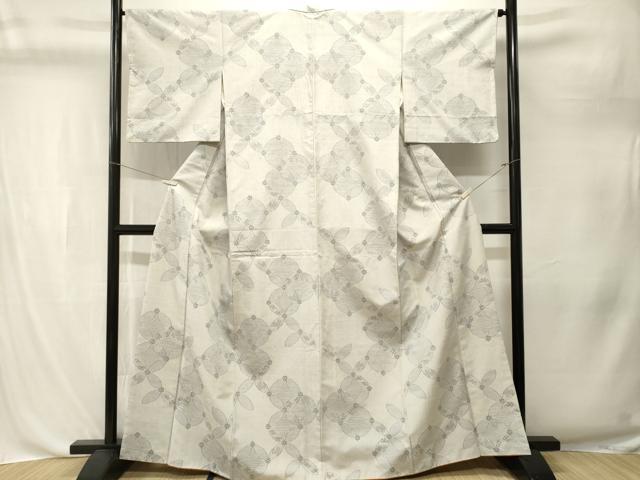 平和屋着物■上質な紬　七宝花文　正絹　逸品　CABK4399ev
