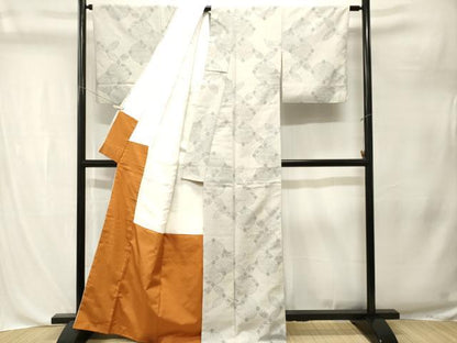 平和屋着物■上質な紬　七宝花文　正絹　逸品　CABK4399ev